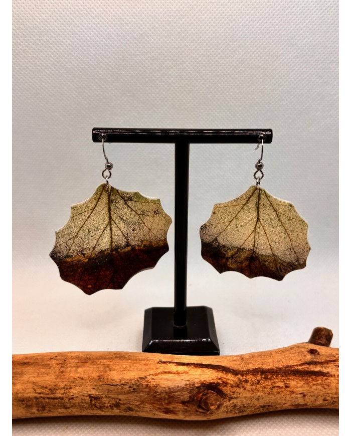 EDICIÓN LIMITADA pendientes artesanos de hoja natural