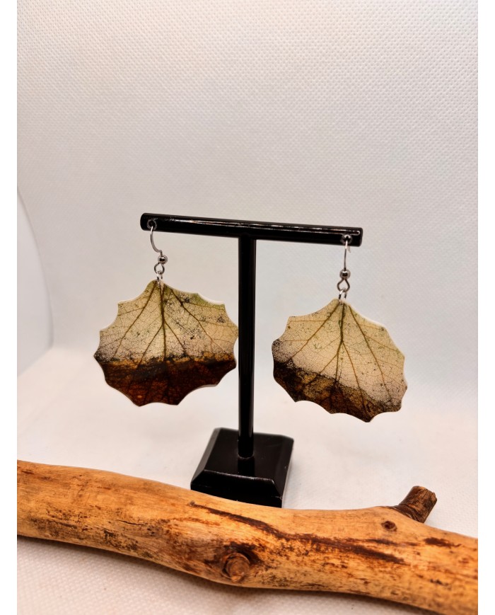 EDICIÓN LIMITADA pendientes artesanos de hoja natural