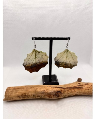 EDICIÓN LIMITADA pendientes artesanos de hoja natural