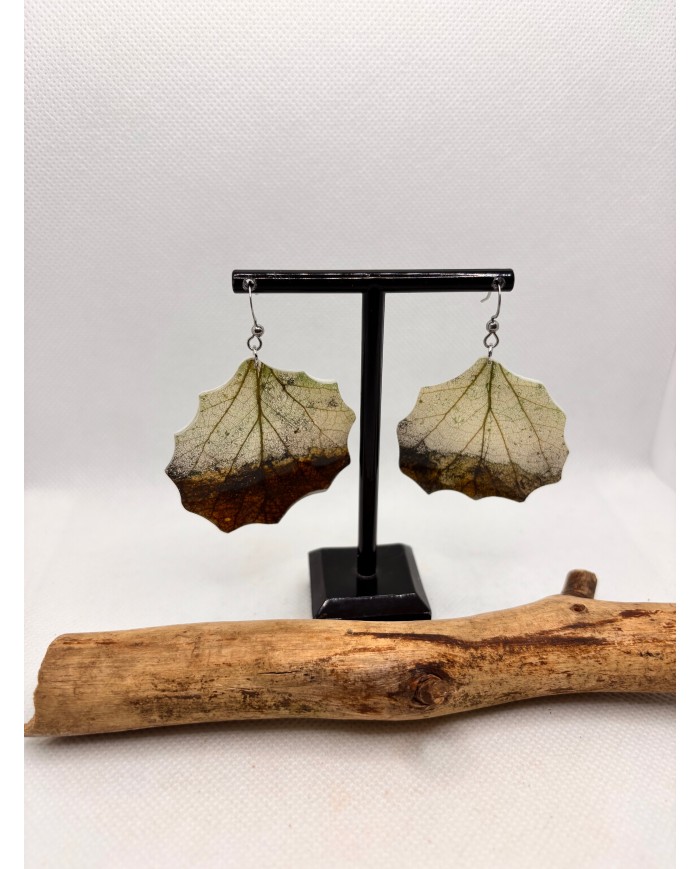 EDICIÓN LIMITADA pendientes artesanos de hoja natural