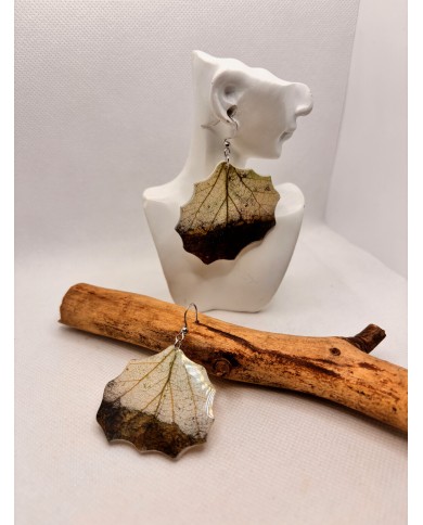 EDICIÓN LIMITADA pendientes artesanos de hoja natural