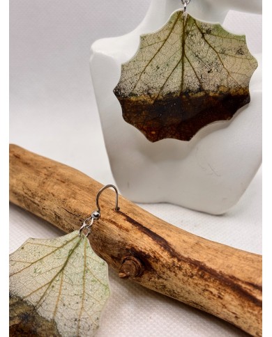EDICIÓN LIMITADA pendientes artesanos de hoja natural