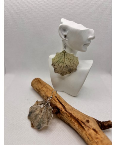 EDICIÓN LIMITADA pendientes artesanos de hoja natural