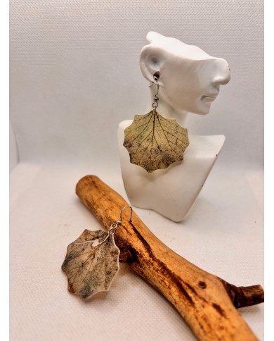 EDICIÓN LIMITADA pendientes artesanos de hoja natural