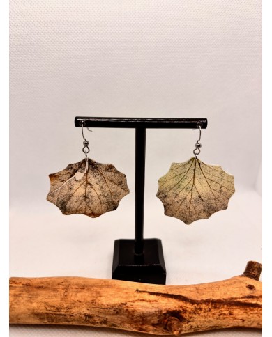 EDICIÓN LIMITADA pendientes artesanos de hoja natural