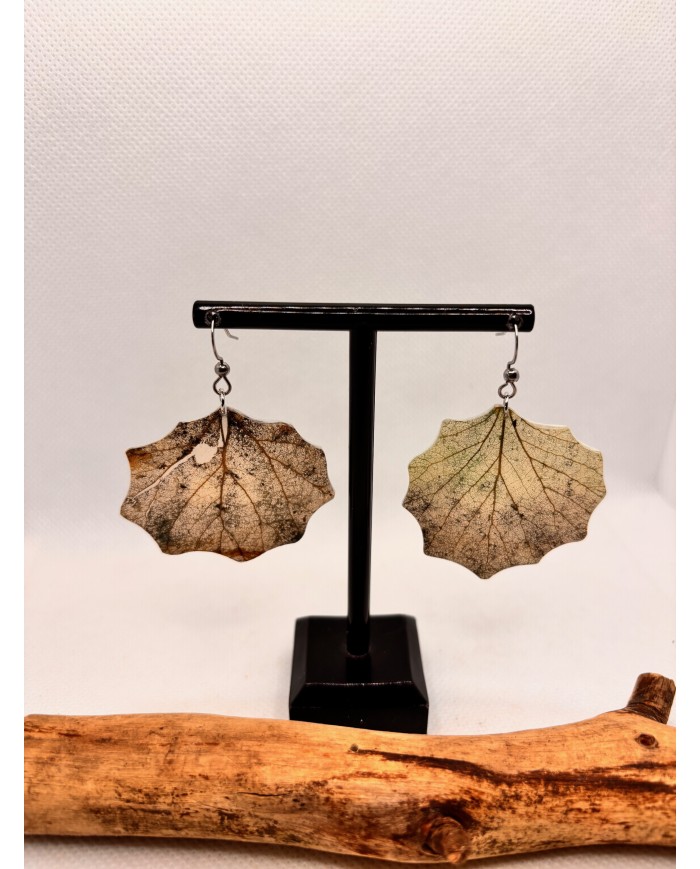 EDICIÓN LIMITADA pendientes artesanos de hoja natural