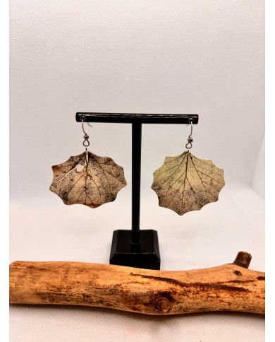 EDICIÓN LIMITADA pendientes artesanos de hoja natural