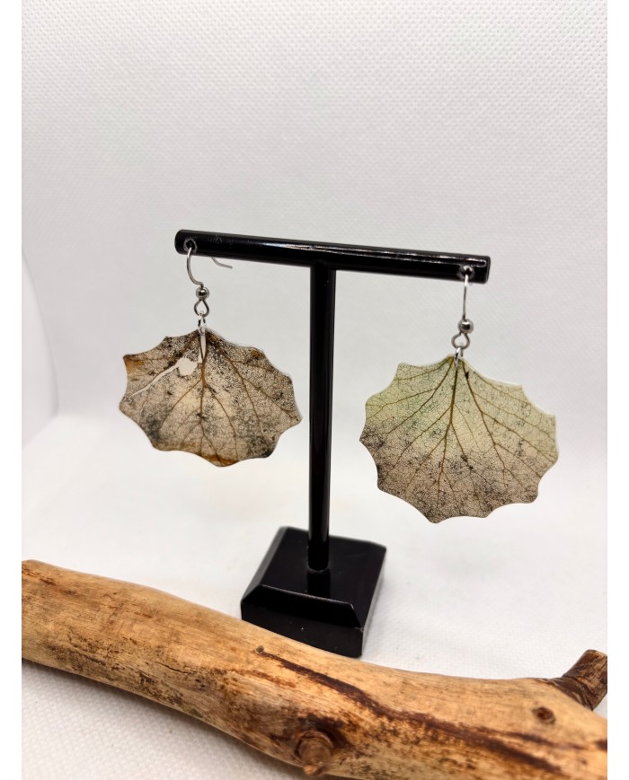 EDICIÓN LIMITADA pendientes artesanos de hoja natural