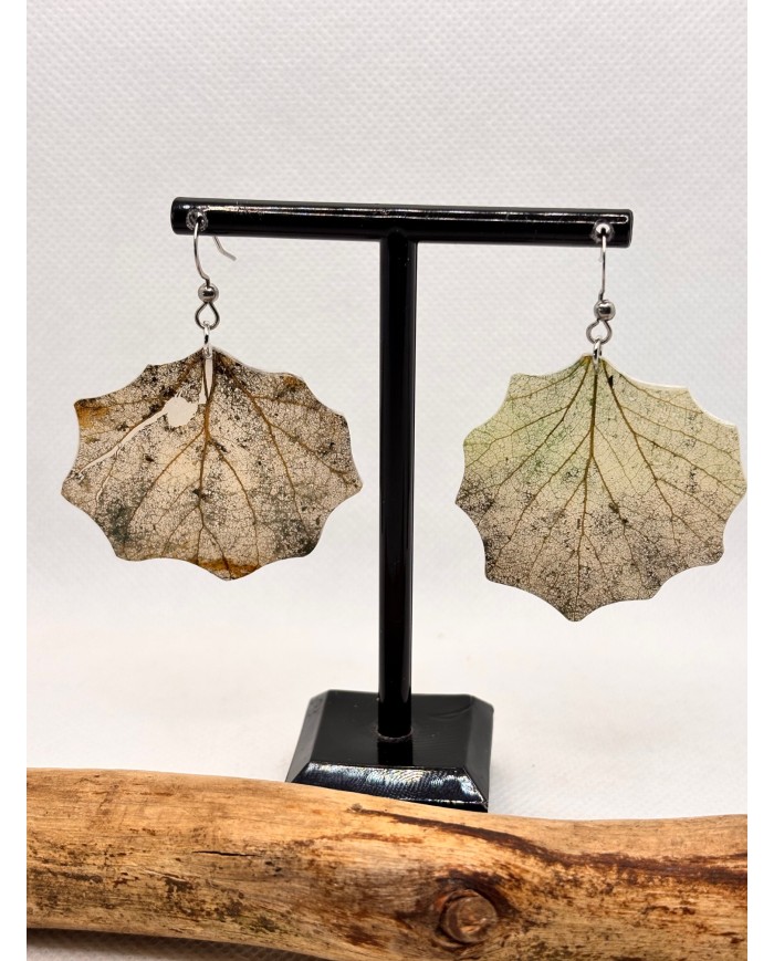 EDICIÓN LIMITADA pendientes artesanos de hoja natural