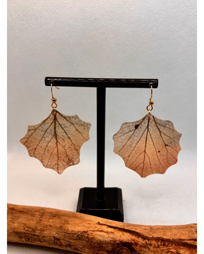 EDICIÓN LIMITADA  pendientes artesanos de hoja natural