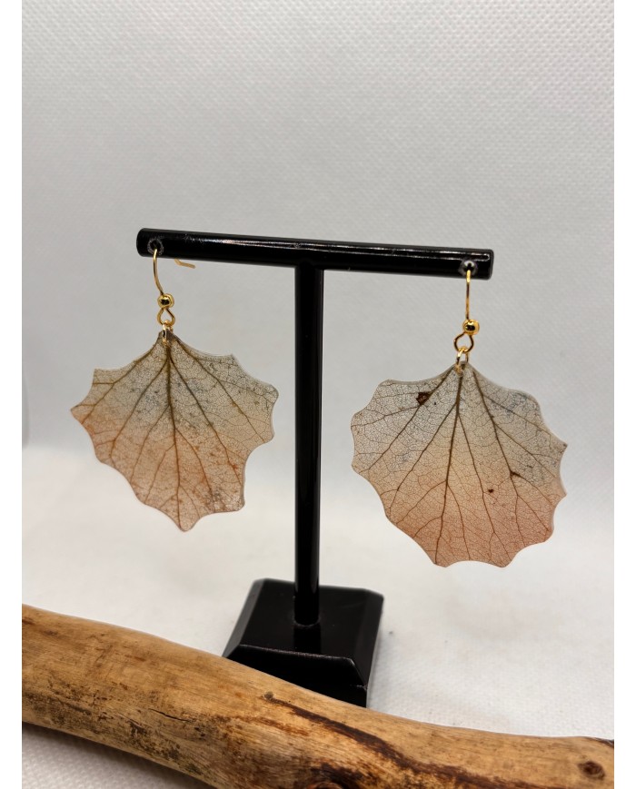EDICIÓN LIMITADA  pendientes artesanos de hoja natural