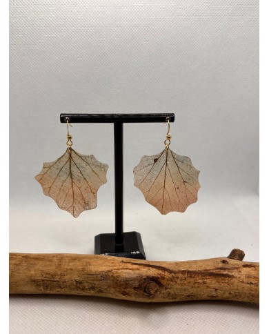 EDICIÓN LIMITADA  pendientes artesanos de hoja natural