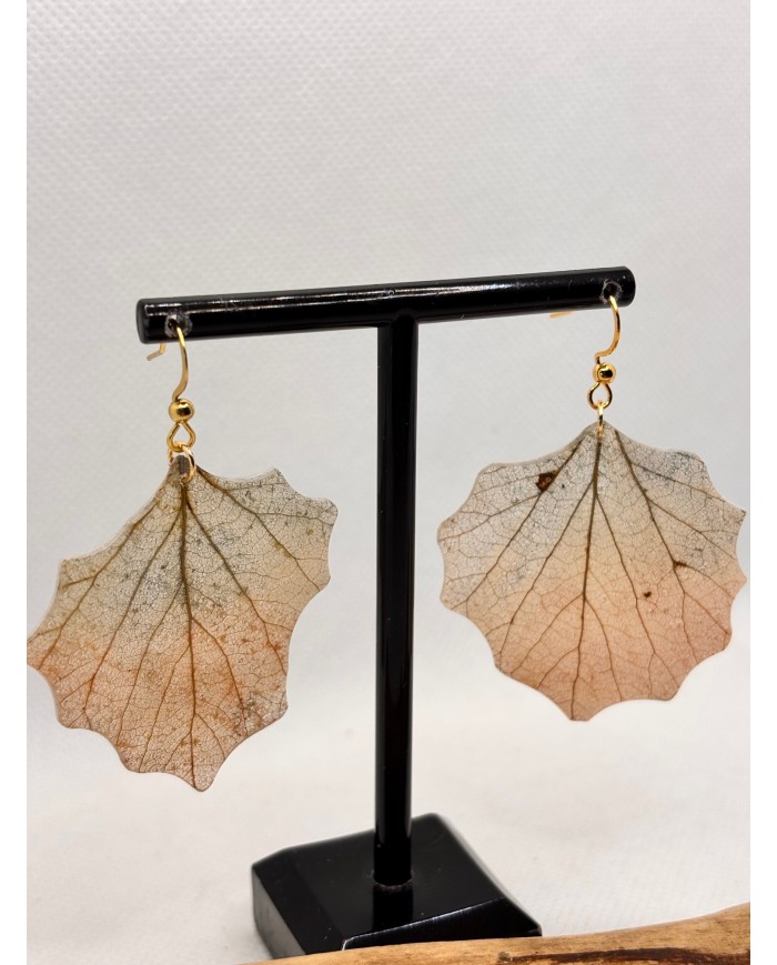 EDICIÓN LIMITADA  pendientes artesanos de hoja natural