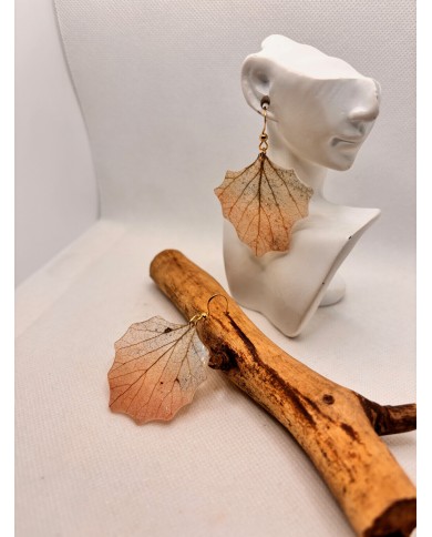 EDICIÓN LIMITADA  pendientes artesanos de hoja natural
