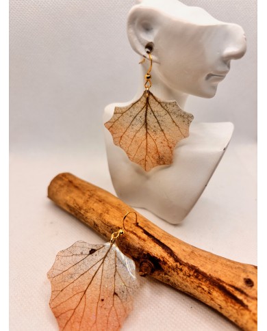 EDICIÓN LIMITADA  pendientes artesanos de hoja natural