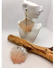 EDICIÓN LIMITADA  pendientes artesanos de hoja natural