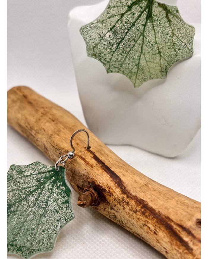 EDICIÓN LIMITADA pendientes de hoja natural esqueletizada