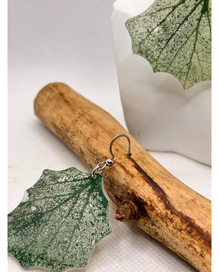 EDICIÓN LIMITADA pendientes de hoja natural esqueletizada