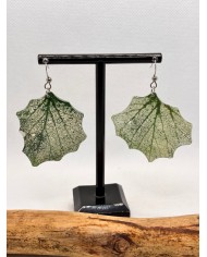 EDICIÓN LIMITADA pendientes de hoja natural esqueletizada