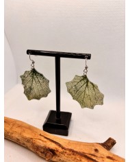 EDICIÓN LIMITADA pendientes de hoja natural esqueletizada