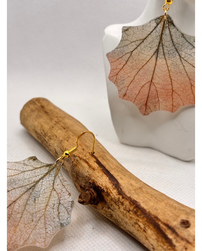 EDICIÓN LIMITADA  pendientes artesanos de hoja natural