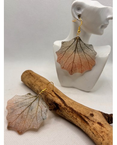 EDICIÓN LIMITADA  pendientes artesanos de hoja natural