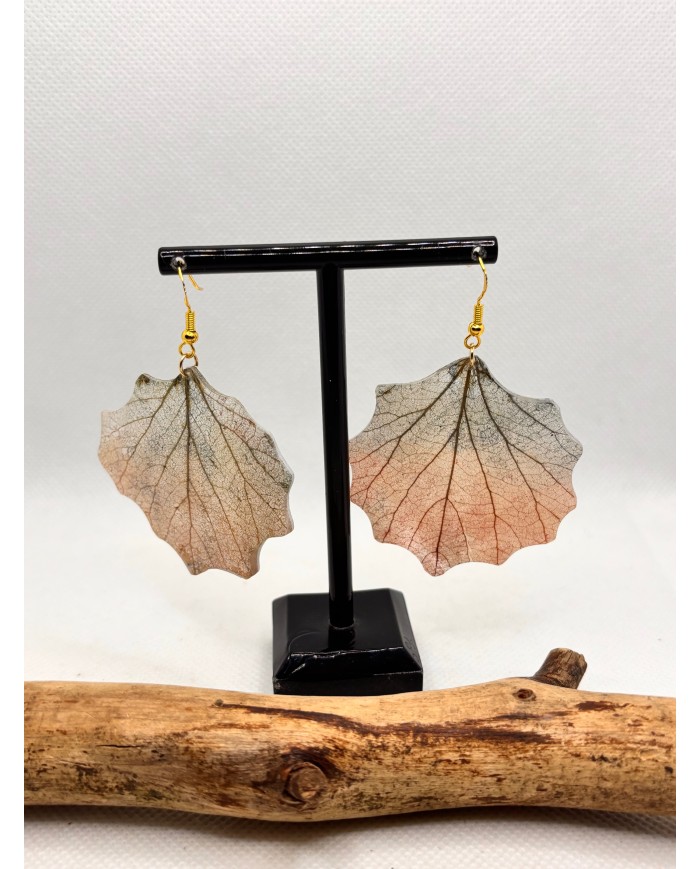 EDICIÓN LIMITADA  pendientes artesanos de hoja natural