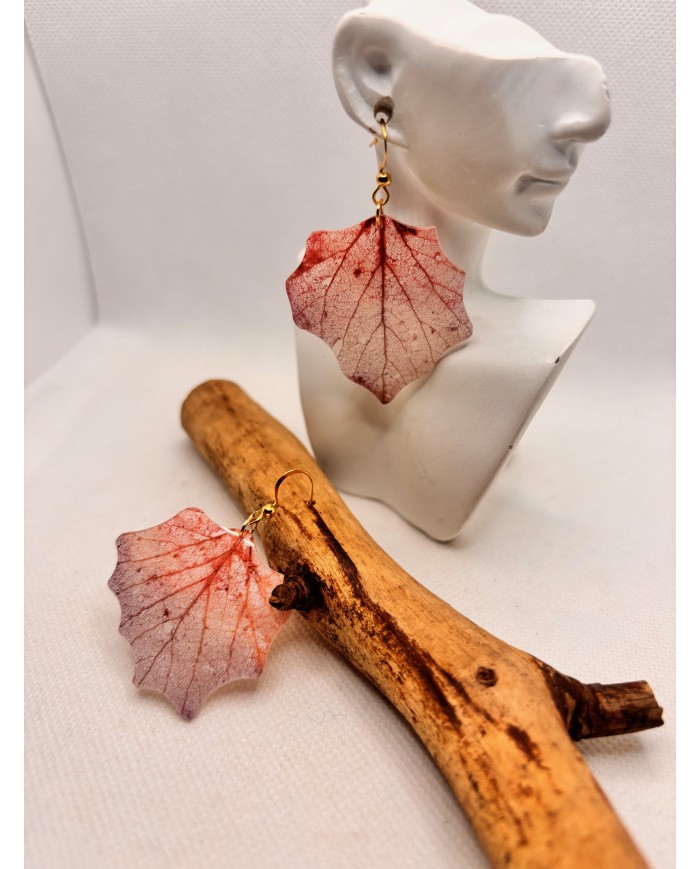 EDICIÓN LIMITADA pendientes artesanos de hoja natural