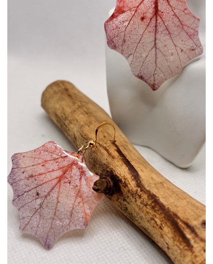 EDICIÓN LIMITADA pendientes artesanos de hoja natural