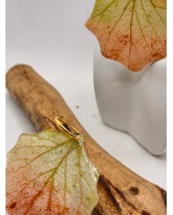 EDICIÓN PLATA pendientes artesanos de hoja  natural