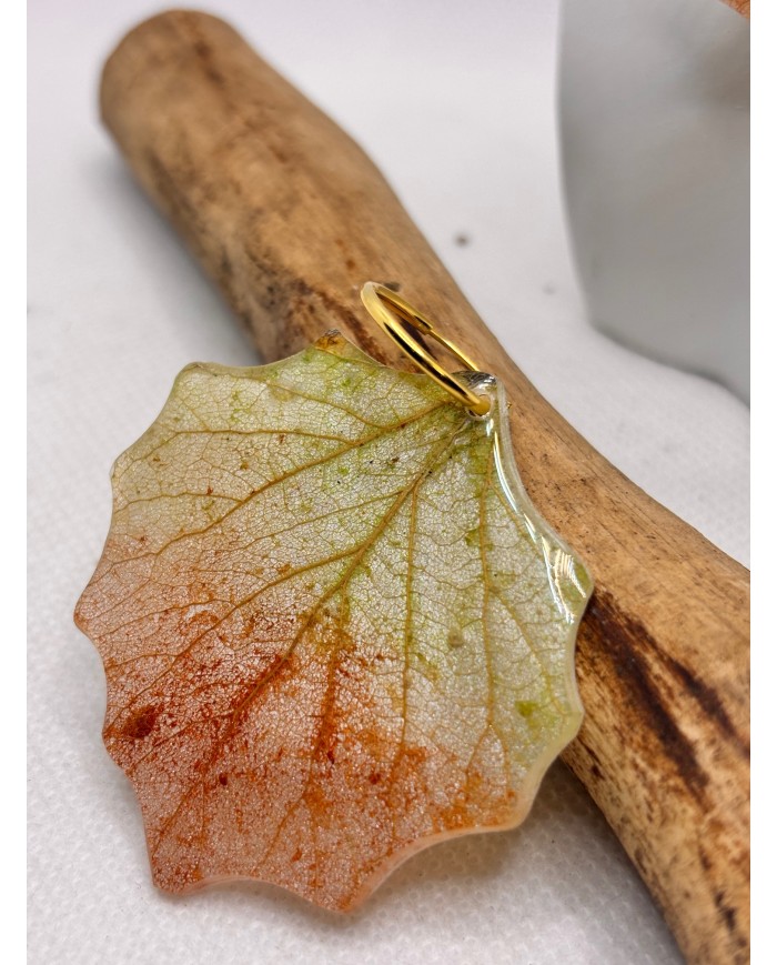 EDICIÓN PLATA pendientes artesanos de hoja  natural