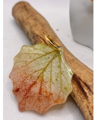 EDICIÓN PLATA pendientes artesanos de hoja  natural