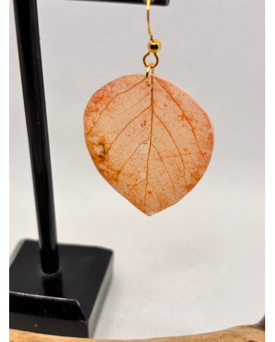 EDICIÓN LIMITADA pendientes de hoja natural esqueletizada