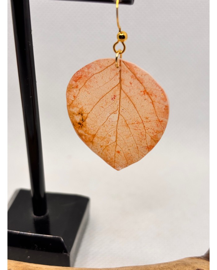 EDICIÓN LIMITADA pendientes de hoja natural esqueletizada