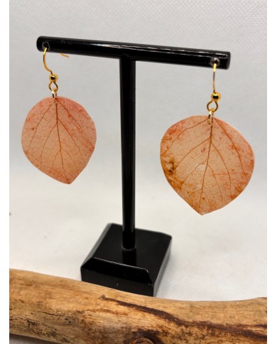 EDICIÓN LIMITADA pendientes de hoja natural esqueletizada
