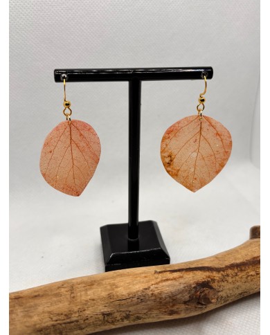 EDICIÓN LIMITADA pendientes de hoja natural esqueletizada