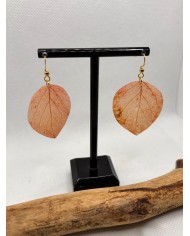 EDICIÓN LIMITADA pendientes de hoja natural esqueletizada