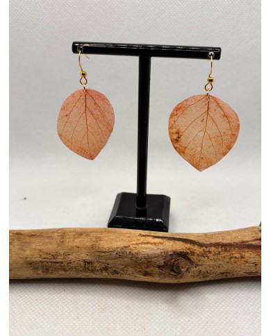 EDICIÓN LIMITADA pendientes de hoja natural esqueletizada