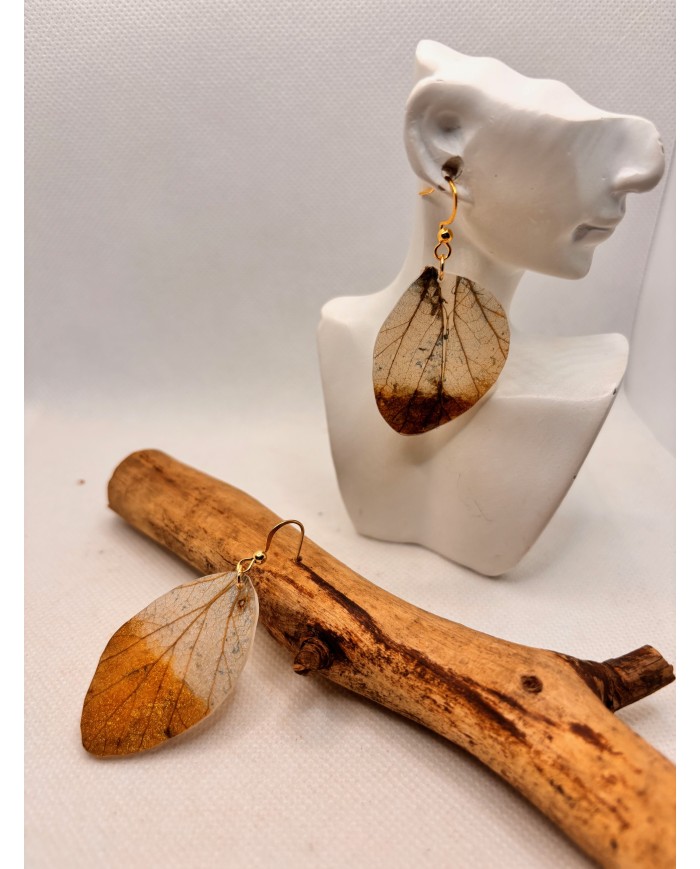EDICIÓN LIMITADA pendientes artesanos de hoja natural