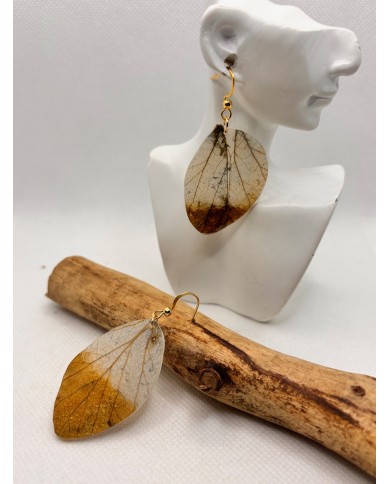 EDICIÓN LIMITADA pendientes artesanos de hoja natural