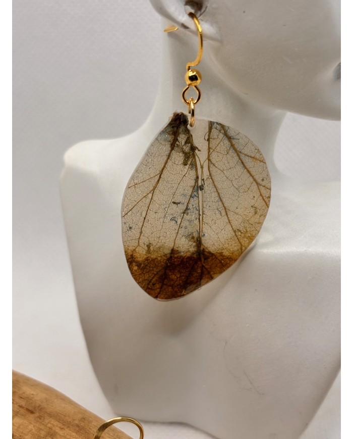 EDICIÓN LIMITADA pendientes artesanos de hoja natural