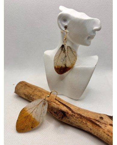 EDICIÓN LIMITADA pendientes artesanos de hoja natural