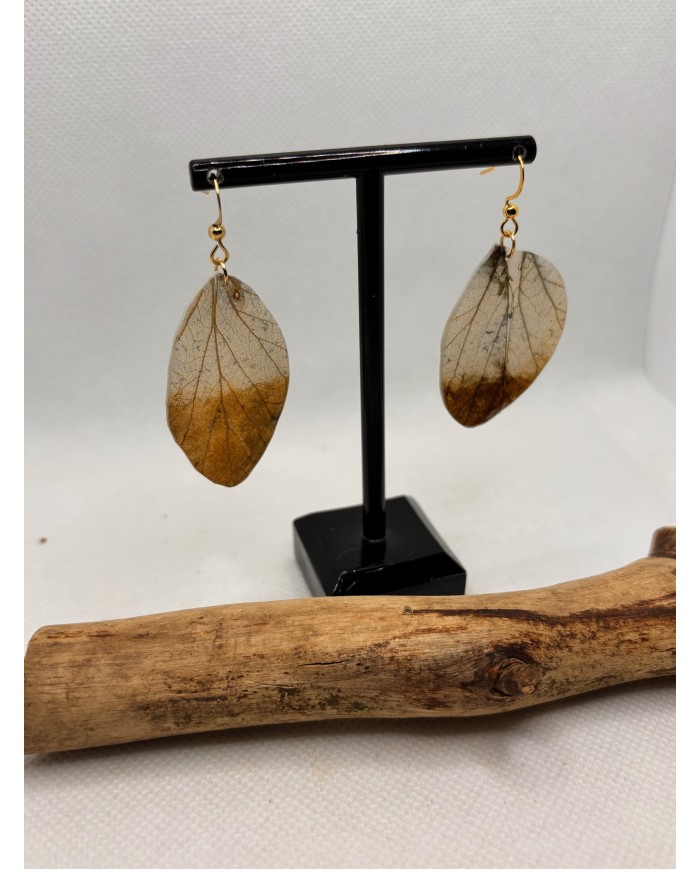 EDICIÓN LIMITADA pendientes artesanos de hoja natural