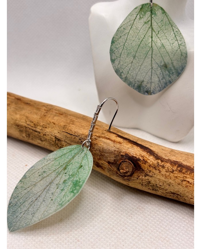 EDICIÓN LIMITADA pendientes artesanos de hoja natural