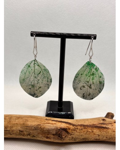 EDICIÓN LIMITADA pendientes artesanos de hoja natural