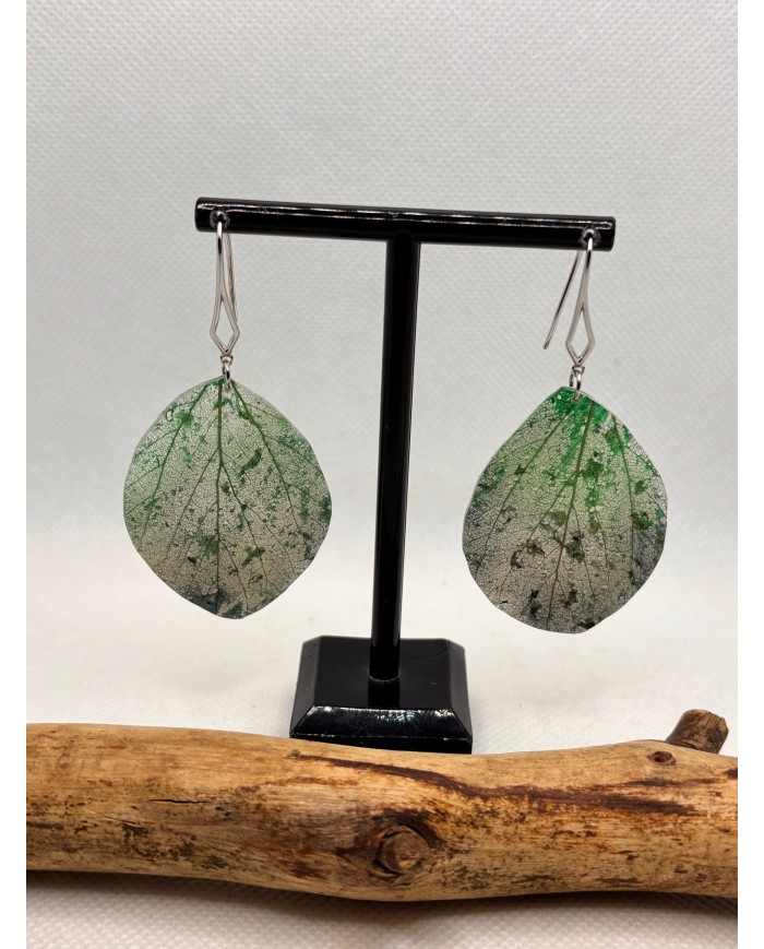 EDICIÓN LIMITADA pendientes artesanos de hoja natural