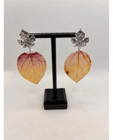 EDICIÓN LIMITADA pendientes artesanos de hoja nartural