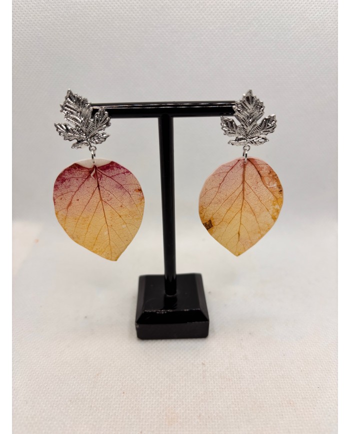 EDICIÓN LIMITADA pendientes artesanos de hoja nartural