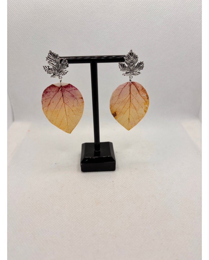EDICIÓN LIMITADA pendientes artesanos de hoja nartural