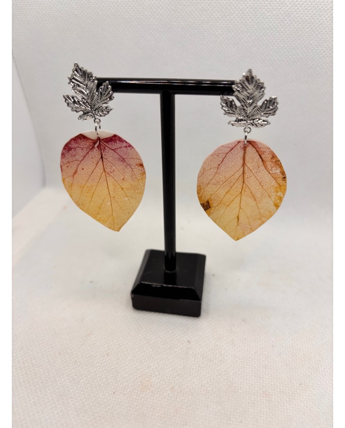 EDICIÓN LIMITADA pendientes artesanos de hoja nartural